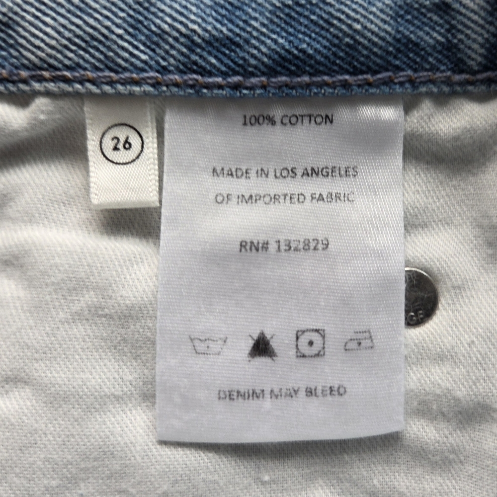GRLFRND The Bella Low Rise Distressed Boyfriend Blue Jeans Womens Size 26 - Picture 12 of 12